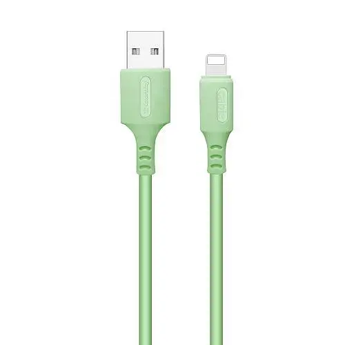 Кабель USB AM - Lightning, 1 м, зелений, ColorWay, 2.4A (CW-CBUL042-GR) - фото 1