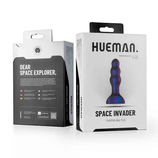 Анальная пробка Hueman Space Invader Thumping 14 см (фиолетовый) - фото 7