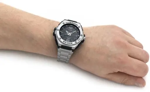 Чоловічі сталеві наручний годинник Casio оригінал Японія Collection MWA-100HD-1AVEF зі сталевим браслетом - фото 5