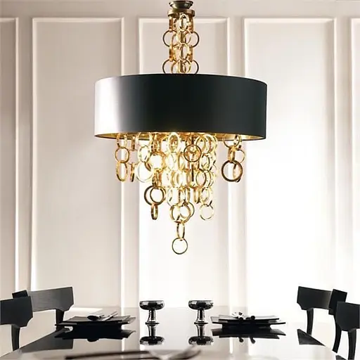 Люстра із серії Curtis в чорному кольорі Line.F Діаметр 60см - фото 1