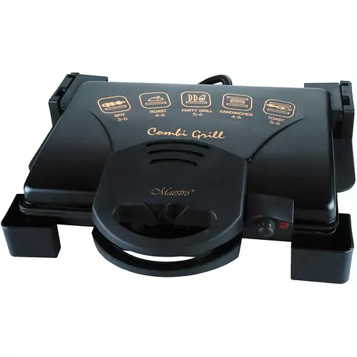 Прижимной контактный гриль Maestro MR-717 домашний 1900 Вт Черный - фото 1