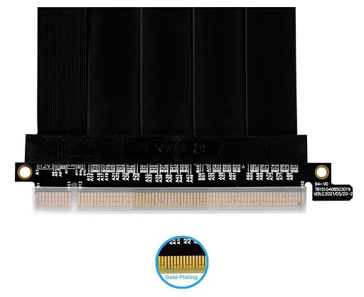 Рейзер кабель для ПК LIAN LI 600mm PCIe 4.0 RISER CABLE (G89.PW-PCI-4-60X) Black - фото 7
