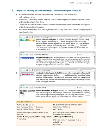 English for the Fashion Industry - фото 5