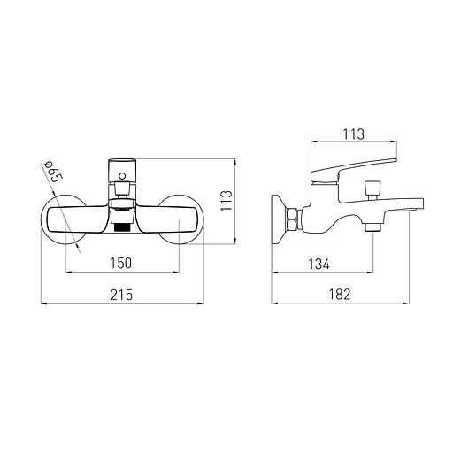 Змішувач для ванни 30мм cepillado níquel Volle Cante 1512.031002 Нікель - фото 2