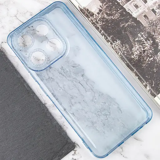 Чехол Epik TPU Starfall Clear для Tecno Pop 7 Голубой - фото 4