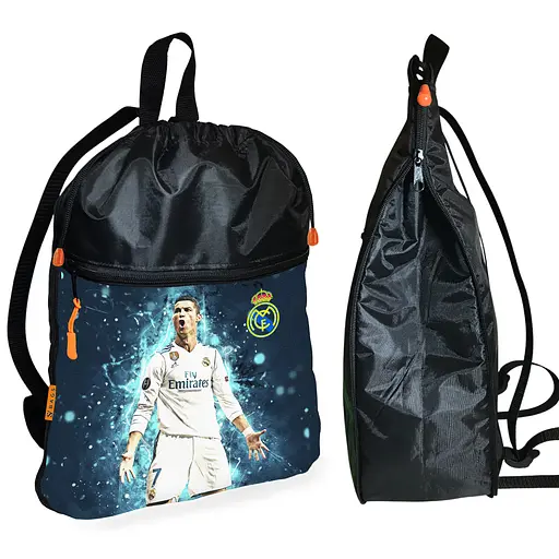 Рюкзак-мішок для взуття, спортивної форми Кріштіану Роналду дитяча сумка для змінки з розширювачем (01393)