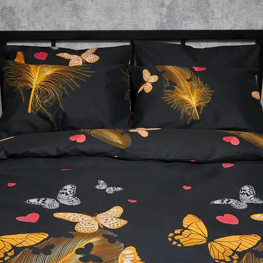 Комплект постельного белья Moon&Star Микросатин Premium Golden Flutter King Size 220x240 наволочки 2х50х70 - фото 8