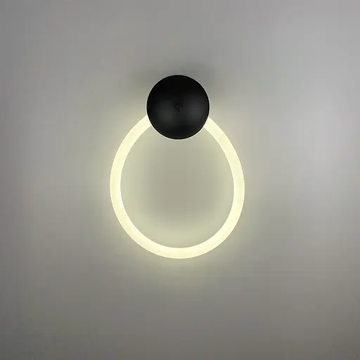 Настенный светильник с гибким неоном на черной основе Line F Арт. WM25/850 L - фото 2