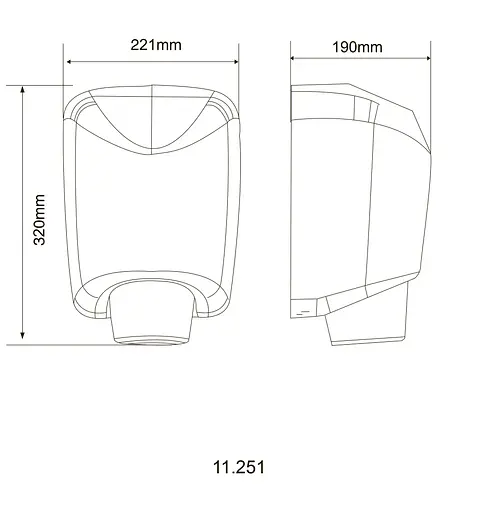 Сушарка для рук Hotec 11.251 ABS White - фото 4
