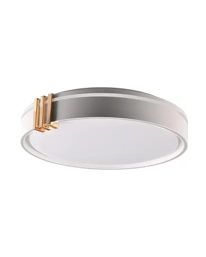 Люстра із пультом світлодіодна, стельовий світильник Goldlux 328847 Arletta 40 Led 1x48W 3000K-6000K 5200Lm IP44 Сірий - фото 1