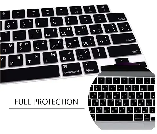 Накладка на клавіатуру DK для Apple MacBook Air 15" Retina 2023 - 2025 USA силікон чорний (013282) - фото 7