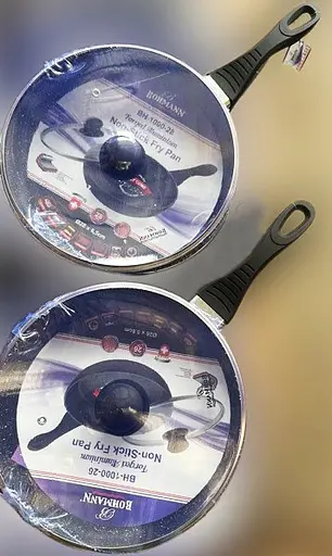 Сковорода Bohmann BH-1000-26 с мраморным покрытием стеклянной крышкой 26 см (без упаковки) - фото 6