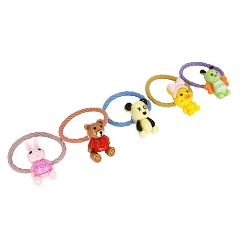 Дитячі резинки для волосся "Веселі тваринки" 0108-308 в коробочці міні - фото 2