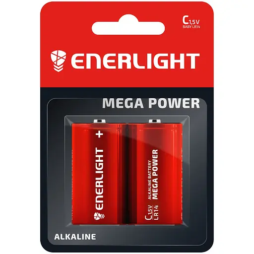 Батарейка Enerlight Mega Power C (LR14) 2 шт. (90140102) - фото 1