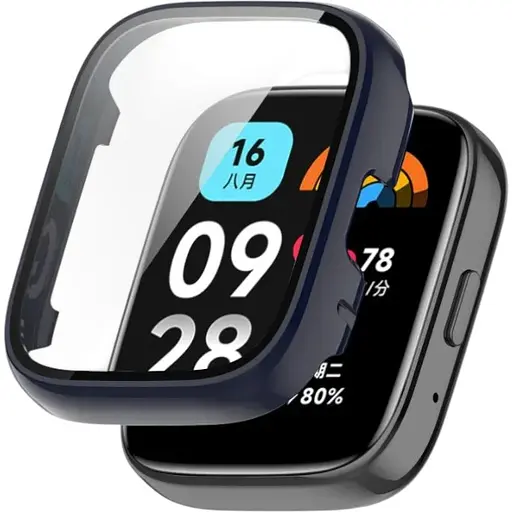 Чехол-накладка DK Пластик Gloss Glass Full Cover для Xiaomi Redmi Watch 3 Active / 3 Lite (dark blue)