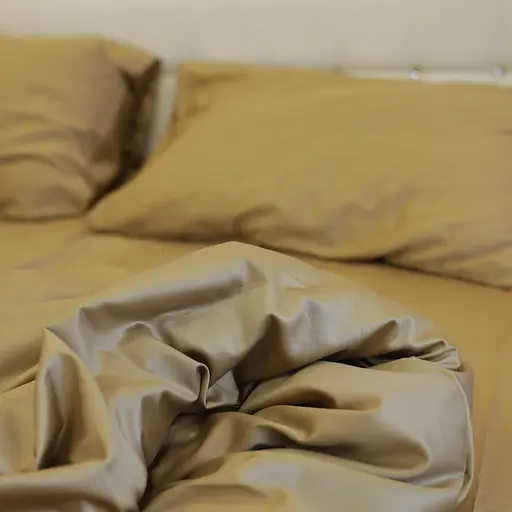 Комплект постельного белья сатин желтый золотой Gold - двуспальный - фото 3