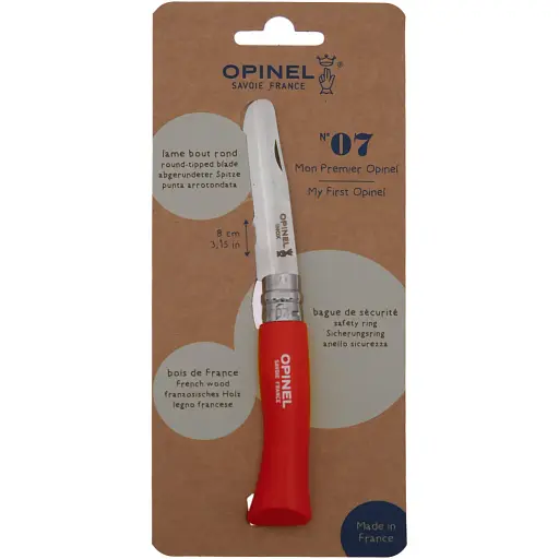 Нож Opinel №7 VRI Inox "My First Opinel" Red - фото 6