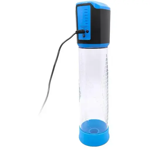 Автоматическая вакуумная помпа Men Powerup Passion Enlargement system Blue перезаряжаемая 5 режимов - фото 3
