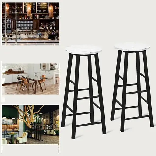 Барний стіл з стільцями Costway Bistro з тримачем винних келихів сірий - фото 8