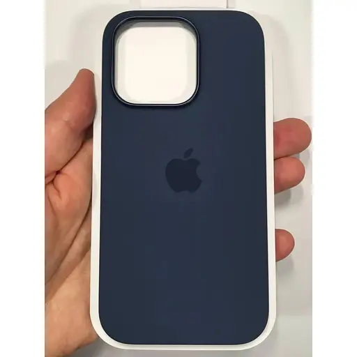Оригинальный силиконовый чехол Apple Silicone Case MagSafe для iPhone 14 Pro Max (6.7") Storm Blue (MPTQ3ZE/A) - фото 9