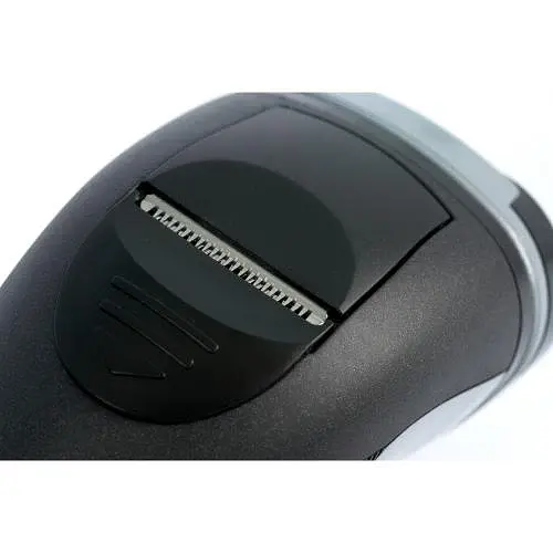 Електробритва Новий Харків НХ-8524 Фаворит Grey, 6W, роторна, сухе гоління, 3 головки для гоління, плаваючі подвійні леза, повторение контуров лица, живлення живлення від мережі, тример для скронь, електронна кнопка вмикання - фото 3