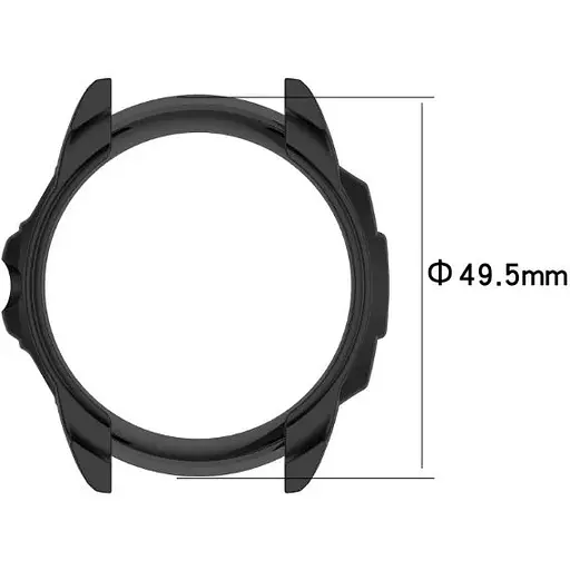 Чехол-бампер DK Силикон Outlines для Garmin Forerunner 255 / 255 Music (016390) (black) - фото 4