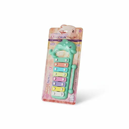 Игрушечный ксилофон 127-2,на листе,8 нот, с палочками,зеленый - фото 2