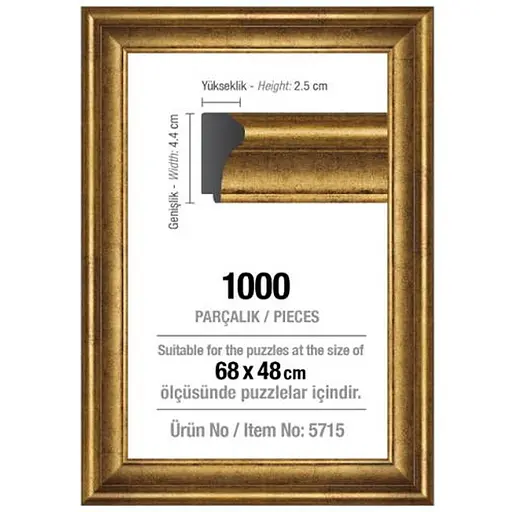 Рамка для пазлів Art Puzzle 1000 ел. 42 мм золота (5715) - фото 1