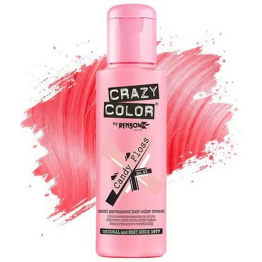 Тінт-фарба для волосся Crazy Color відтінок 65 рожевий цукрова вата 100 мл