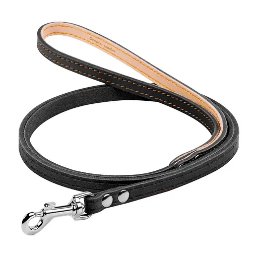 Поводок "CoLLaR" одинарный непрошитый (ширина 10мм длина 122см) черный