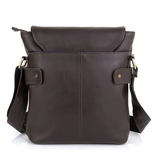 Чоловіча шкіряна сумка через плече TARWA 24х30х6 см sum0028346 - фото 3