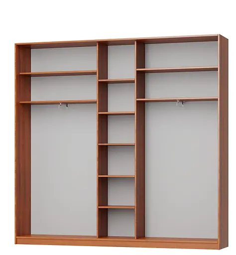 Шкаф-купе трехдверный MebelStar Уни AL 2ДСП/Зеркало 250x45x240 см Антрацит (MBS-1939) - фото 2