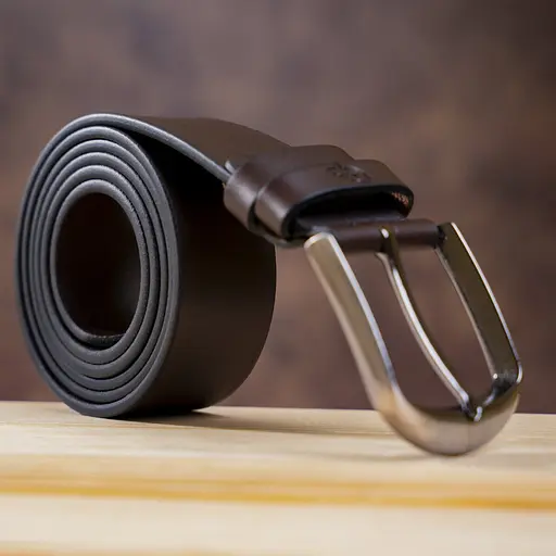 Ремінь шкіряний Grande Pelle чоловічий 3,3х125 см acs0014897 - фото 4