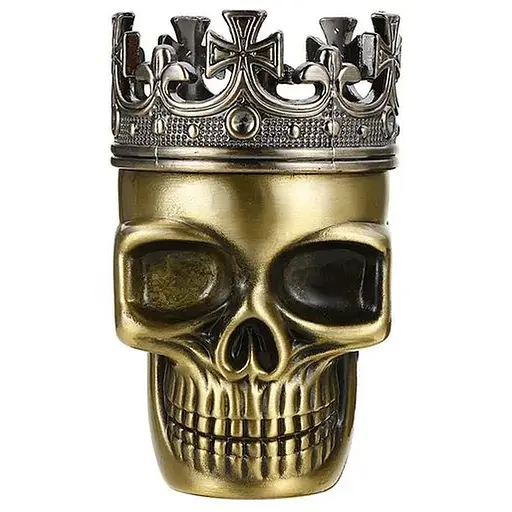 Гриндер для измельчения табака D&K Череп в короне DK-5067-B Gold (15700)