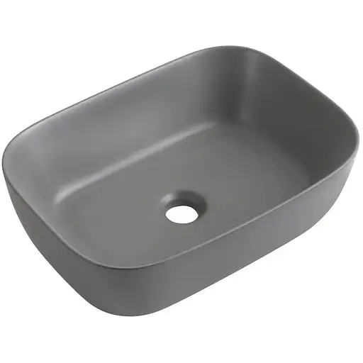 Умивальник накладний Mixxus Premium Diverse-0116 grey 455x330x135 мм MP6651, Графит - фото 1