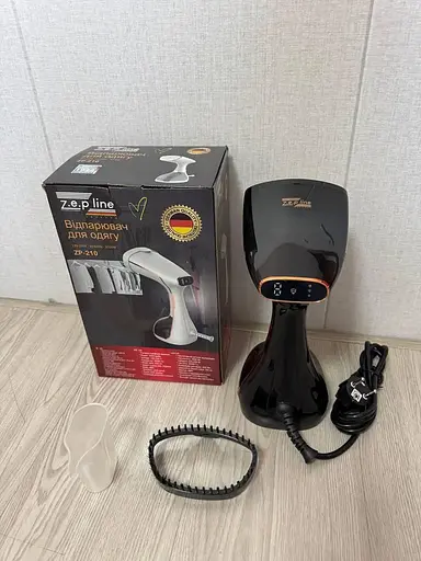 Ручний відпарювач Zepline ZP-210 парова праска для одягу 3000Вт 0.4л Сенсорне керування Чорний - фото 5