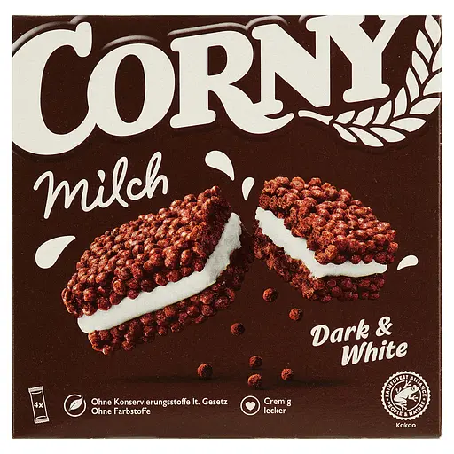 Батончик Corny злаковий з какао та молочно-кремовою начинкою 120 г - фото 2
