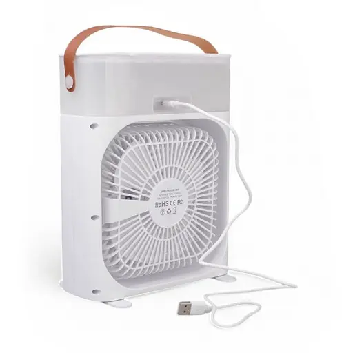 Вентилятор Air Cooler Fan USB з зволожувачем повітря та підсвічуванням (Білий) - фото 4