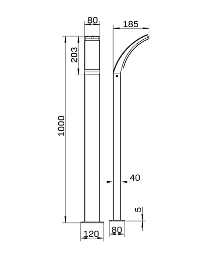 Вуличний світильник Goldlux 331366 Amy LED 1x12W 4000K 1600Lm IP44 чорний - фото 3