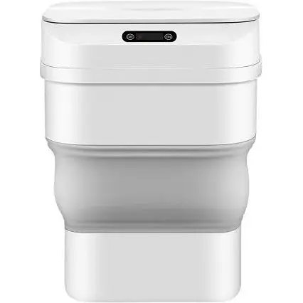 Сенсорне відро для сміття Houhai Industrial складне для дому та офісу 8-17.5 л сіре HPLN1 - фото 2