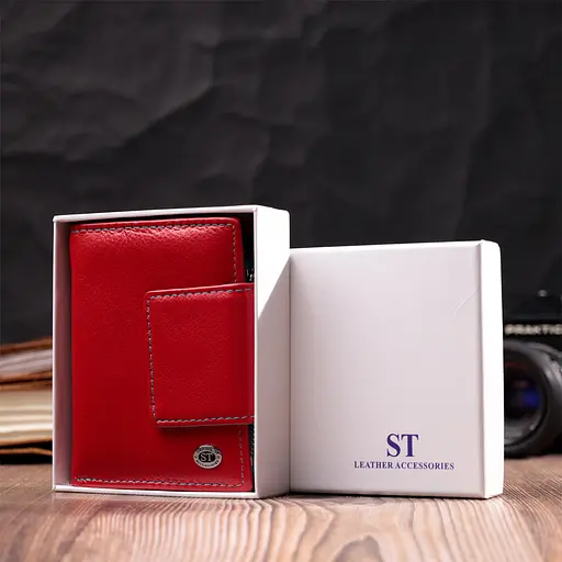 Жіночий шкіряний гаманець ST Leather 9х12х1.5 см acs0028360 - фото 9