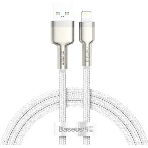 Кабель Baseus Cafule Series Metal Data Cable USB to Lightning 2.4A 1 м Белый