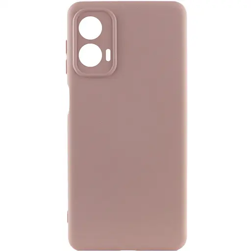 Чохол Silicone Cover Lakshmi Full Camera (AA) для Motorola Moto G24 Рожевий / Pink Sand