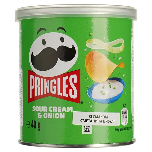 Уценка. Чипсы Pringles Сметана и лук 40 г - фото 1