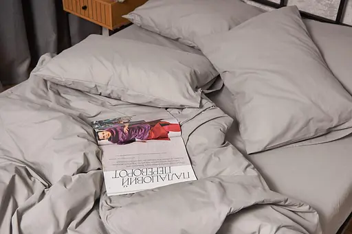 Пододеяльник Moon&Star Бязь Gold Люкс Gray Двуспальный 175x210 см - фото 4