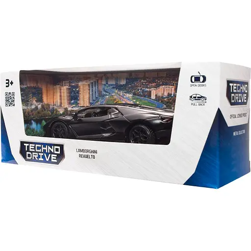 Автомодель TechnoDrive Lamborghini Revuelto матовый черный (250934UBl) - фото 11