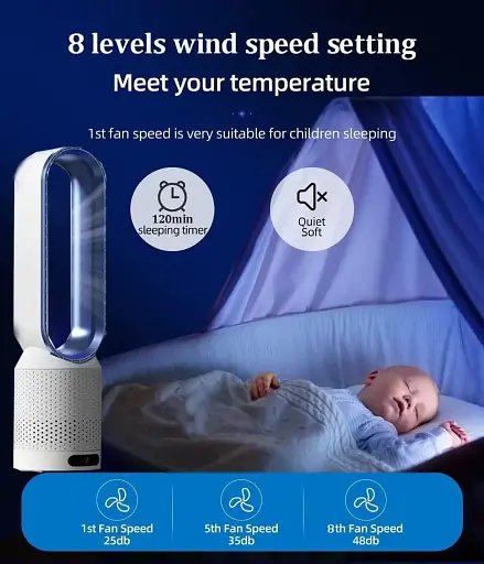 Портативные башенные вентиляторы LGESR для охлаждения спальни - фото 4