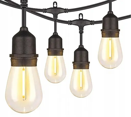 Гірлянда садова світлодіодна OldBro Red Garden 10 м LED лампочки 10x E27 IP44 теплий білий 2700K для саду, балкона - фото 2