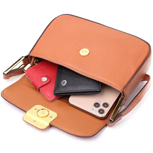 Кожаная сумка женская Vintage 21х14х4.5 см sum0024721 - фото 7