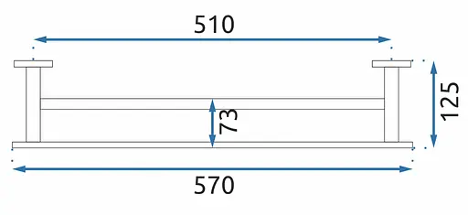 Вішалка подвійна для рушника Rea Oste 2 хром REA-80035 Хром - фото 4